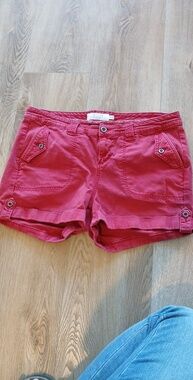 torrid 18 Red Utility Cotton Shorts Summer
